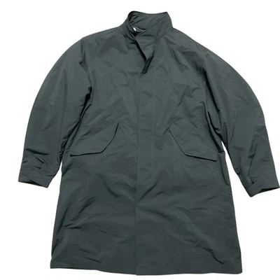 Casaco de chuva Uniqlo 2 vias preto trespassado único repelente de água masculino M - Imagem 1 de 4