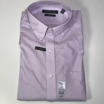 Camisa de vestir Tommy Hilfiger Flex regular fit para hombre, lavanda 16 32/33 Foto 1 de 4