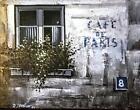 CAFE DE PARIS französisches impressionistisches Originalölgemälde P JOVANCEN