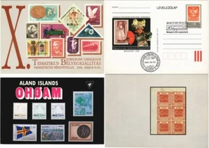 STAMPS PHILATELY 100 Modern Postcards with STAMPS (L3477) - Picture 1 of 10