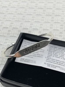 I AM FABULOUS BRACELET with Message Silvertone Be Bold  2" across New Box 2016 - Picture 1 of 13