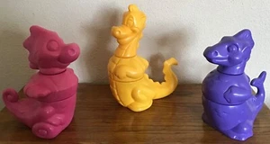 Vintage Tupperware Toys Dinosaur Dragons Mix and Match Building 9pc Complete- - Picture 1 of 14
