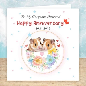 Personalised Romantic Anniversary Card Girlfriend Boyfriend Wife Husband Heart H - Picture 1 of 6