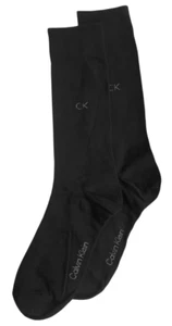 CALVIN KLEIN CK | Mens Black Plain Solid Logo Socks | One Size UK 6½-11 EU 40-46 - Picture 1 of 1