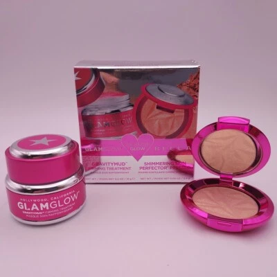 GlamGlow Becca We Know Glow Gravitymud & Rose Glow Shimmering Skin Perfector  - Image 1 of 4