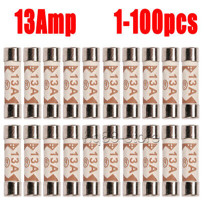 100X 13A Domestic Quality Fuses Plug Household Mains 13Amp Cartridge Fuse 250V • 1.98£