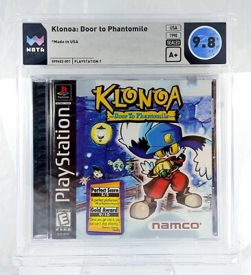 Klonoa: Door to Phantomile (Sony PlayStation 1, 1997) WATA GRADED 9.8 A+ RARE - Image 1 of 4