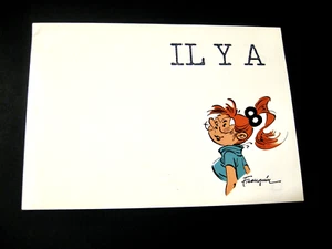 GASTON LAGAFFE Carte de voeux 1988 Franquin Ed Dupuis TBE - Foto 1 di 2