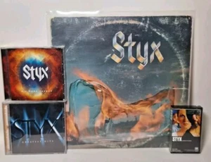 Styx Lot 2 Cds Equinox 1 Vinyl LP 1 Cassette Synthesizer Pop - Picture 1 of 9