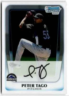 2011 Bowman Chrome Prospects Peter Tago . Colorado Rockies #BCP215 - Image 1 of 2