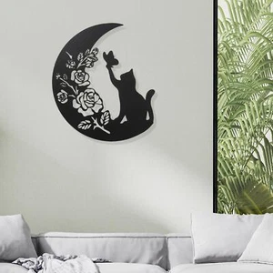 Metal Wall Decor Black Wall Art Wall Sculpture Sign for Home Bedroom - Picture 1 of 7