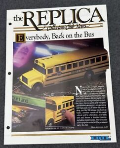Vtg Ertl The Replica Collectors Club News Newsletter Magazine School Bus #62