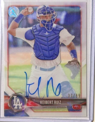 Keibert Ruiz AUTO~RC #/99 Bowman High Tek 2018 Certified Rookie Autograph SP - Image 1 of 2