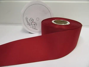 3mm 6mm 10mm 16mm 22mm 38mm 50mm DARK RUBY RED Grosgrain Ribbon Ribbed Double  - Picture 1 of 10