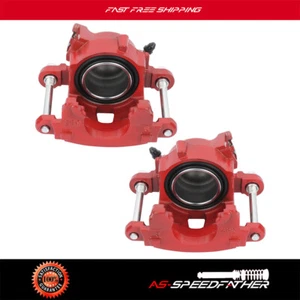 Pair For Chevrolet S10 Blazer 1983 - 1997 Front Brake Calipers w/ Bracket - Foto 1 di 12