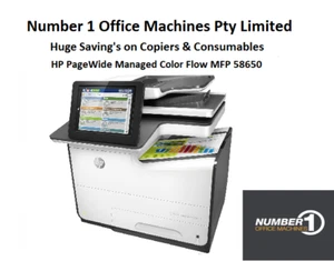 HP PageWide Managed Color Flow MFP 58650 All in one, 6 Months Warranty - Picture 1 of 3