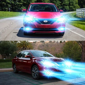 For Nissan Sentra 2013-2019 Combo 8000K COB Front LED Headlight + Fog Lights Kit - Bild 1 von 12