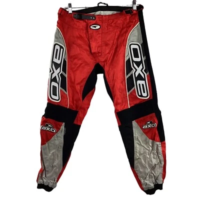 Axo 摩托车越野裤 36 码红色黑色 Keprotech Schoeller MX03 Dirt 自行车骑行 — 第 1/4 张图片