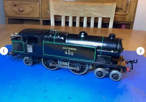 Hornby O Gauge Clockwork No.2 Special SR Black 4-4-2 Tank Locomotive E492 - Foto 1 di 8