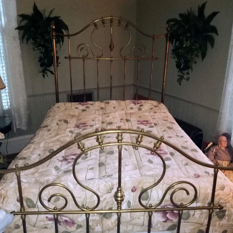 Antique brass bed Cover