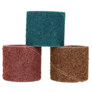 1" x 1" Surface Conditioning Spiral Bands, No Lap Sanding Sleeves - 10 Pack - Picture 1 of 10