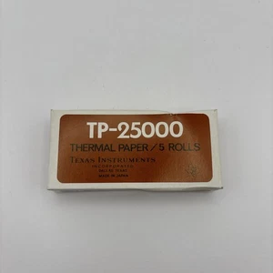 Rollos de papel térmico Texas Instruments TP-25000 de colección hechos en Taiwán nuevos 5 rollos - Imagen 1 de 4
