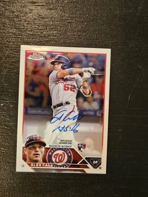 2023 Topps Chrome #RA-AC Alex Call Rookie Autographs RC Los Angeles Dodgers  - Image 1 of 2