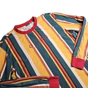 Guess Los Angeles Herren Large L/S Langarm Rundhals Shirt Vertical Stripes - Bild 1 von 8
