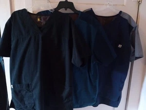 3 Men's XL Carhartt Scrub Tops - Picture 1 of 7