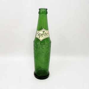 Botella de vidrio vacía vintage Sprite verde coleccionable 10 oz - Imagen 1 de 6