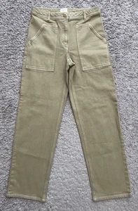 Aritzia Wilfred Free Beige High Rise Modern Utility Wide Straight Leg Pants Sz 6 - Picture 1 of 20