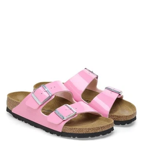 BIRKENSTOCK ARIZONA PATENT CANDY PINK BLACK ROSE LACK SCHMAL WEITE - Picture 1 of 6