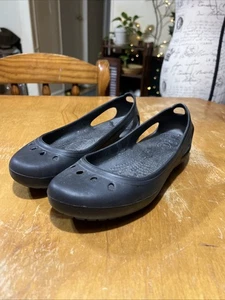 Zapatos planos mujer Crocs Sienna negros talla 8 seminuevos - Imagen 1 de 3