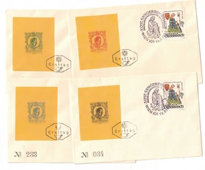 Lot of 4 Schubert Austria Wimmer Essay Stamps on FDC - Picture 1 of 1