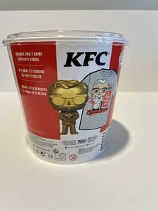 Funko Shop Exclusive KFC Bucket w/ Pop Colonel Sanders Gold & T-Shirt Size L - Bild 1 von 7
