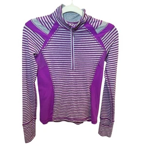 ivivva Athletica Girl 14 Pullover 1/4 Zip Athletic Jacket Running Purple & Grey - Picture 1 of 11