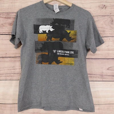 LINCOLN PARK ZOO FOR WILDLIFE FOR ALL CHICAGO ILLINOIS RHINO TSHIRT YOUTH SZ L - Image 1 of 4