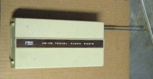 Vintage Portable Clock Radio, 1963 Arvin 53Y25-16 AM-FM Solid State Tested Works - Picture 1 of 3