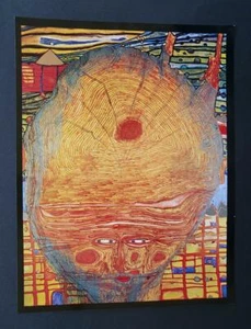 Friedensreich Hundertwasser "The Beard is the Grass" Mounted Offset Litho 1978 - Picture 1 of 3
