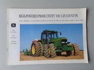 1994 John Deere 6000 Serie Verkaufsprospekt Farm Tractor Paperwork Ephemera - Bild 1 von 6