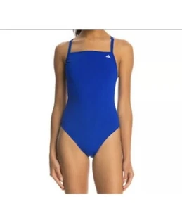 Womens Adidas Solid Vortex Back Bathing Suit Swim Suit One Piece Sz 30 New - Picture 1 of 3