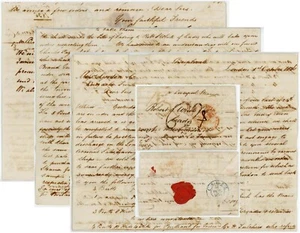 1836 LETTER to ROBERT WHITE CADIZ ..LONDON SHIP PAID PMK via LIVERPOOL STEAMER - Picture 1 of 9