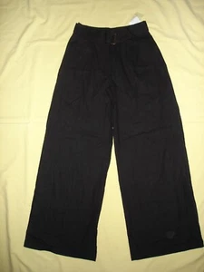Neu mit Etikett neu Forever 21 Leinen Viskose weites Bein langer Gürtel schwarz Hose Trousers S trendy - Bild 1 von 7