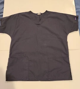 Cherokee Workwear Womens XS Scrub Top. Charcoal Grey Medical Shirt - Picture 1 of 9