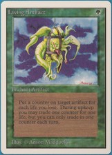 Living Artifact Unlimited NM Green Rare MAGIC MTG CARD (ID# 240844) ABUGames