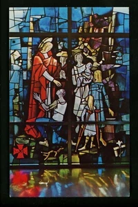 Glass Related postcard Stained Glass Window Good Samaritan Church Selma, AL - Picture 1 of 2