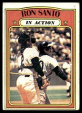 1972 Topps Semi-High# #556 Ron Santo In Action Cubs VG-VGEX (mk) SET BREAK!