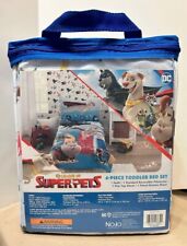 4 Piece Toddler Bedding Set DC League Of Super Pets in Original Bag