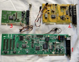 Three non-working sound cards,Expression SE1440,Asus Vibra16,ESS 1869F ISA, MIDI - Bild 1 von 24