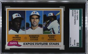 1981 Topps Future Stars Tim Raines Bobby Ramos Bob Pate Roberto SGC 88 Rookie RC
